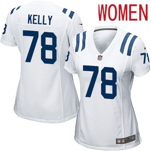 Women Indianapolis Colts #78 Ryan Kelly Nike White Game NFL Jersey->women nfl jersey->Women Jersey